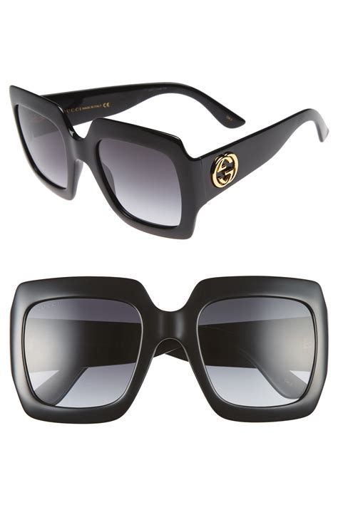 gucci 54mm square sunglasses|gucci 54mm designer sunglasses.